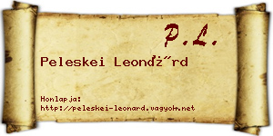 Peleskei Leonárd névjegykártya
